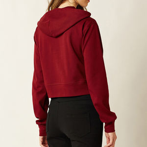 Sudadera con capucha con logotipo personalizado para mujer, top corto con capucha para niña, Sudadera con capucha de gran tamaño para mujer - Product Image 3