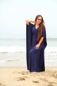 2023 verano vacaciones Floral Tie Dye cuello en V Kaftan ecológico tamaño libre negro playa vestido Casual para mujeres hasta el suelo Natural - Product Image 5