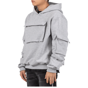 Sudadera con capucha de tela de polialgodón transpirable para hombre, con el mejor diseño, coste de fábrica, para invierno, con logotipo personalizado - Product Image 5