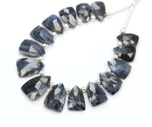 ลูกปัดพลอยเทียมธรรมชาติ15ชิ้นแบบเจียระไนหลายล้านล้านชิ้นสำหรับใช้เป็นเครื่องประดับ - Product Image 1