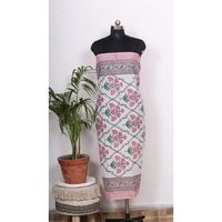 Écharpe en coton indien à motif Argyle tropical, faite à la main, imprimée au bloc, pour femme, idéale pour la plage, les voyages d'été et le quotidien, cadeau.