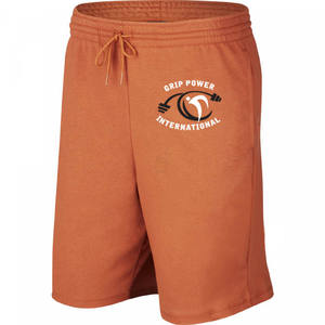 OEM Custom Logo Knitted Sweat <b>Shorts</b> Breathable Eco-Friendly Quick Dry Orange <b>White</b> Polyester Casual Fitness Elastic Waist - Product Image 3