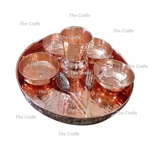 ชุดทัพพีและส้อมถาดแก้ว10ชิ้นทำจากทองแดงทุบเครื่องครัว - Product Image 6