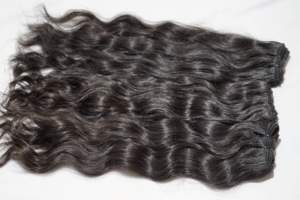 Nice Quality Natural Wavy Weft Single Drawn Human Hair Extensions Full Lace <b>Wigs</b> and Ponytails <b>Clip</b> on Set 10 Pieces Natural - Product Image 6