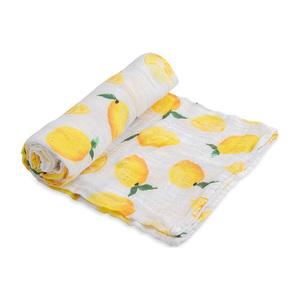 Ustom-Manta de muselina 100% orgánica para bebé, envoltura de gasa para bebé - Product Image 1