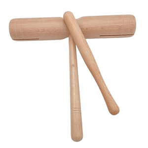 JINGXUAN <span class=keywords><strong>Agogo</strong></span> 2 Notes Instruments de Musique En <span class=keywords><strong>Bois</strong></span> Instruments de Percussion Jouet pour Enfants Éducatifs Préscolaires Jouets Musicaux - Product Image 1