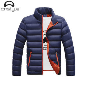 แจ็กเก็ตขนเป็ดแบบมีซิปของผู้ชายทรงหลวมมีฮู้ดหนาอบอุ่นในฤดูหนาว - Product Image 1