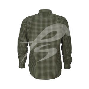 Chemise de pêche à manches longues pour homme et femme, 100% coton, grande taille, respirante, de haute qualité, à carreaux See Land Warwick, col rabattu - Product Image 4