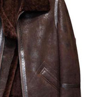 Chaqueta Bomber con cuello de piel auténtica para hombre, chaqueta de piel de oveja marrón Chocolate Real, Cazadora Bomber elegante, última moda, Invierno