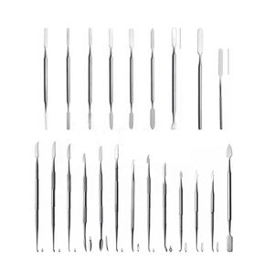 ไม้พายสแตนเลสสองด้านช้อนแกะสลักและไม้พายหยักเครื่องมือแต่งหน้าแบบมืออาชีพ - Product Image 3