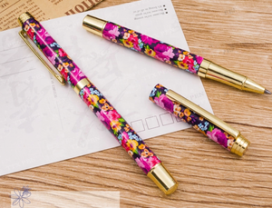Xung Quanh 360 Đầy Đủ In Bút Bi Thanh Lịch Xinh Đẹp Tùy Chỉnh Thiết Kế Hoa Kim Loại Con Lăn Bút - Product Image 6