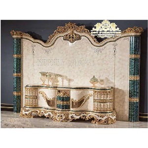 Mueble de TV Moderno Estilo Francés para Sala de Estar, Madera de Teca Tallada, Tamaño y Color Personalizables, Mueble de Lujo para el Hogar - Product Image 1