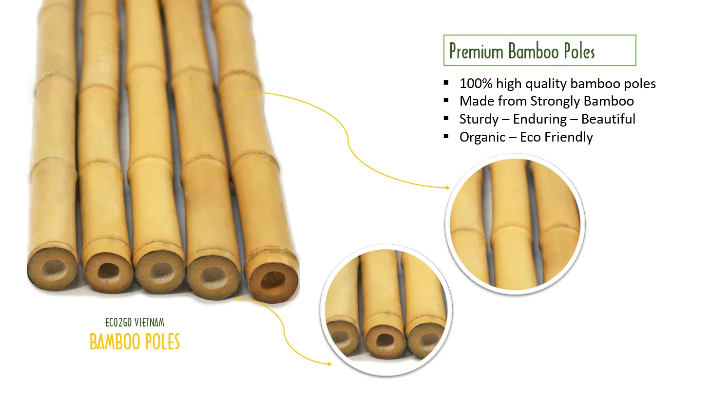 Wholesale Raw Material 2022 Bamboo Pole For Construction Vietnam From High Quality Bamboo And Good Price From Eco2go Vietnam