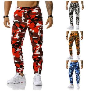 Ropa de calle para hombre Hip Hop Cordón Joggers Pantalón Camuflaje Cargo Pantalones Algodón Casual Pantalones DE TRABAJO - Product Image 1