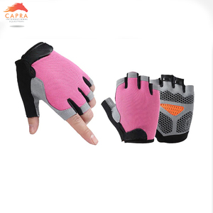 Gants de gymnastique respirants en maille et antidérapants à demi-doigts en cuir pour le sport et le cyclisme - Product Image 2