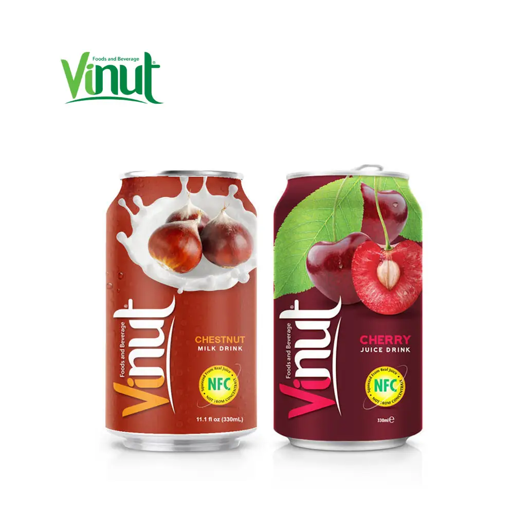 330ml Canned VINUT Cherry Fruit Juice Syrup ODM service from Viet Nam