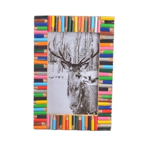 Handmade recycle & wooden pencil multicolour photo <b>frame</b> in whole sale and retail From A Z Crafts - Product Image 3