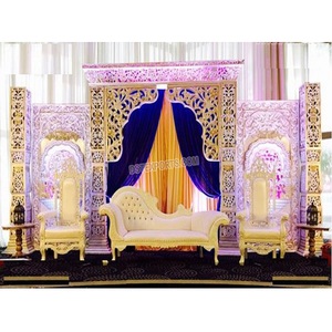 Escenario de boda de estilo musulmán, conjunto de decoración de boda india de escenario, fabricante de escenario musulmán - Product Image 1