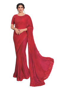 La plupart des tendances et vêtements de fête de créateurs Saree en filet lourd avec chemisier Pièce Indienne Dames Porter Sari Meilleur prix Vente en gros Surat Vêtement - Product Image 5