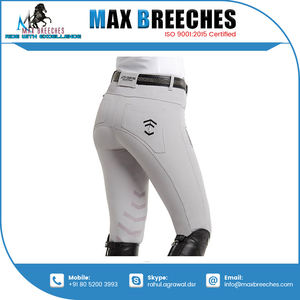 Jodhpurs ขี่ม้าแบบเต็มที่นั่งของผู้หญิงเป็นมิตรกับสิ่งแวดล้อมกางเกงนิรภัยไนลอนพิมพ์โลโก้แบบกำหนดเองได้พิมพ์ลายซิลิโคนขี่ม้าส่งออกทั่วโลกของอินเดีย - Product Image 4