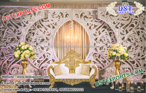 Marco de Fibra para Escenario de Boda Exclusivo/Medallón, Aspecto Exquisito, Marcos para Fondo de Boda, Panel de Diseño Moderno para Escenario de Boda, España - Product Image 3