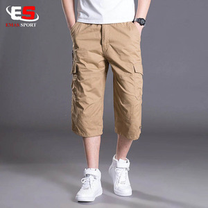 Mùa Hè Nam Nhiều Túi Khóa Kéo Quần <span class=keywords><strong>Short</strong></span> Hàng Hóa Nam 3/4 Dài Quân Đội Kaki Xanh Nam Làm Việc Ngắn - Product Image 6