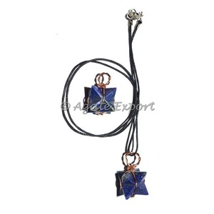 Pendentifs enroulé en pierre Merkaba, 50 pendentifs en Lapis-Lazuli - Product Image 2