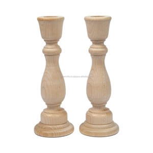Venta al por mayor, soportes de pilar de vela de madera para bodas, portavelas de madera moderno, pieza central de mesa - Product Image 1