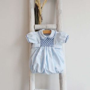 little cute Smoked toddle Handmade cute Baby dress with Embroidery on yolk- 2020 - Product Image 1