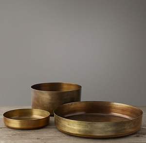 Bol décoratif pour fruits de style européen, de service de haute qualité, en laiton Antique en métal avec poignée - Product Image 6