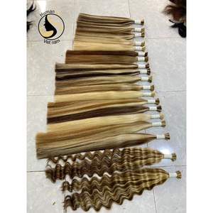 Extensions de cheveux naturels malaisiens lisses, vierge, alignées, cuticules, de haute qualité, couleur Piano, vente en gros, - Product Image 5
