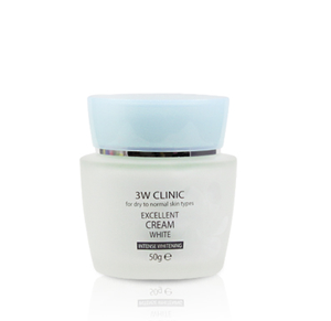 Cosmétique coréenne 3W CLINIC Excellent White Cream Crème éclaircissante blanchissante anti-âge hydratante à l'extrait de bambou pour le visage - Product Image 2