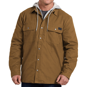 Wholesale Winter Men's Full Sleeve Hooded Breathable <b>Jacket</b> with Pockets 100% Cotton Custom Logo Printing - Product Image 1