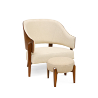 Tabouret en bois massif rembourré léger et durable Magis, design moderne pour salon, chambre, maison, hôtel, meubles