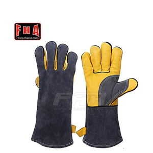 Guantes de soldadura de cuero resistentes al calor, alta calidad, fabricante - Product Image 5