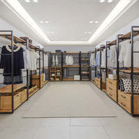 Armoire d'angle moderne et élégante Monster Furniture avec étagères ouvertes pour chambres d'hôtel et villas à piscine