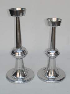 Hot Vantage Premium Moderne Décor De Noël Bougeoir En Aluminium Nickelé Style Indien Moderne Offre Spéciale Bougie Pilier Titulaire - Product Image 5