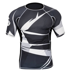 Wholesale Custom Sublimation Spandex Surf Shirt Design Your Own Compression MMA Bjj Rash Guard - Product Image 5