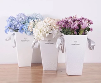 Boîte d'emballage de fleurs pour bouquet, à emporter, boîte avec poignée faible quantité minimale de commande