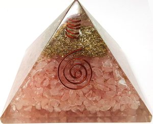 Pirámide de Orgonita de Cuarzo Rosa Hecha a Mano, Pirámide de Resina de Cristal para Meditación, Decoración del Hogar, Regalos Espirituales y Venta al por Mayor - Product Image 4