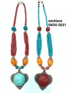 Collar de cuentas de piedras preciosas hecho a mano para mujer, joyería ajustable Multicolor para mujer - Product Image 2