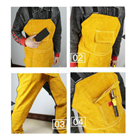 Tablier de soudage professionnel en cuir de vachette soudeur chiffons charpentier vêtements de jardin couleur marron tablier de travail