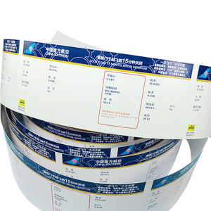 GH-Printing ขายส่งกระดาษความร้อนที่กำหนดเองสายการบินตั๋วเครื่องบินขึ้นเครื่องผ่านการพิมพ์ตั๋วเครื่องบินที่มีคุณภาพสูง - Product Image 1