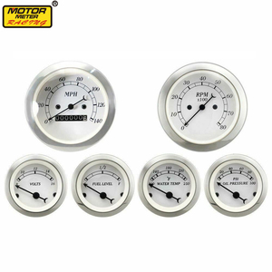 52mm trắng mặt con trỏ màu đen xe nhiên liệu dầu áp lự<span class=keywords><strong>c</strong></span> Volt nhiệt độ nướ<span class=keywords><strong>c</strong></span> đo 85mm tachometer <span class=keywords><strong>Speedometer</strong></span> 6 trong 1 KMH <span class=keywords><strong>C</strong></span> Bar - Product Image 2