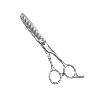 Ciseaux à effiler en acier inoxydable avec repose-doigts – Fournitures de salon de coiffure en gros - Product Image 1