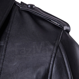 2024 nuevo estilo de chaqueta de motocicleta de cuero de vaca genuino para hombre, ropa de motorista de moda delgada, cuello con capucha, talla XL, protección de invierno - Product Image 4