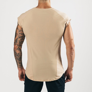 Camisas deportivas de cuello redondo para hombre, camisas 100% de algodón sin mangas con logotipo bordado, buen color, para gimnasio y fitness, venta al por mayor - Product Image 6