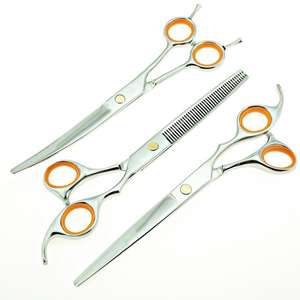 Tijeras profesionales de acero inoxidable 440c para el cuidado de mascotas, tijeras rectas de alta calidad con múltiples diseños - Product Image 4