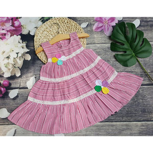 ชุดเดรสคอตตอนสำหรับเด็ก,ชุดเดรสปักลายสำหรับเด็กผู้หญิงเสื้อผ้าสำหรับงานปาร์ตี้ - Product Image 2