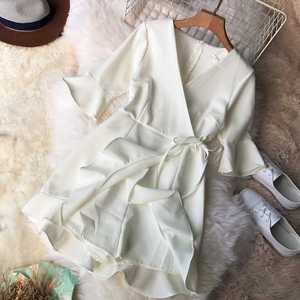 Váy Nữ Tay Ngắn Ngoại Cỡ, Váy Midi Ôm Sát Một Mảnh Họa Tiết Hoa Thường Ngày - Product Image 3